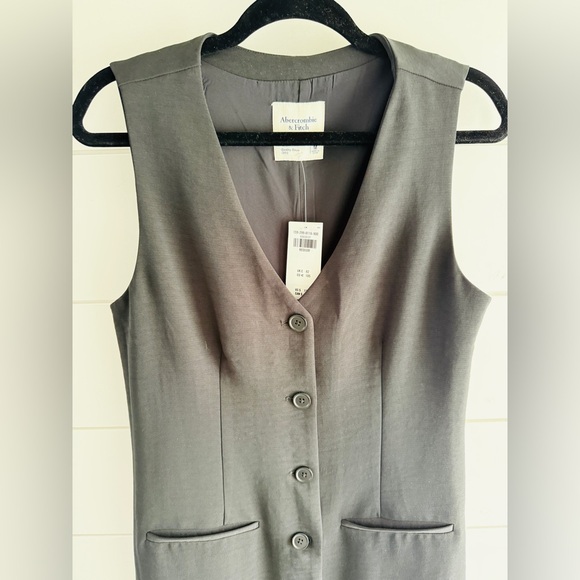 Abercrombie & Fitch Button-Front Midi Dress, Size Medium - Picture 2 of 12